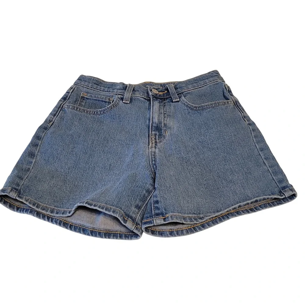 Old Navy Denim Shorts Girls 14 Blue High-Rise Built-In Tough Adjustable Waist